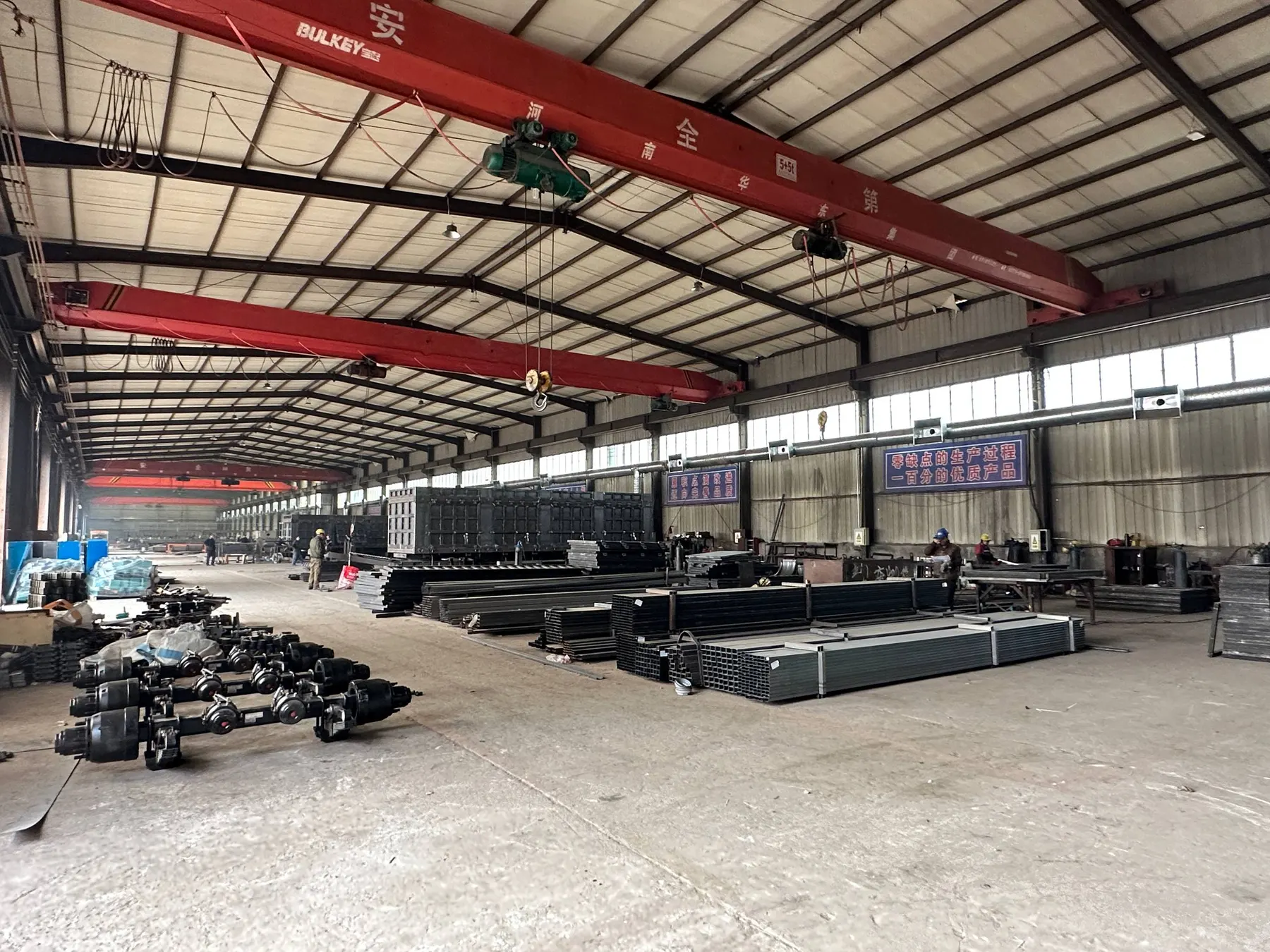 Automated trailer steel processing